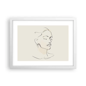 Poster in einem weißen Rahmen - Eine bestimmte Linie - 40x30 cm