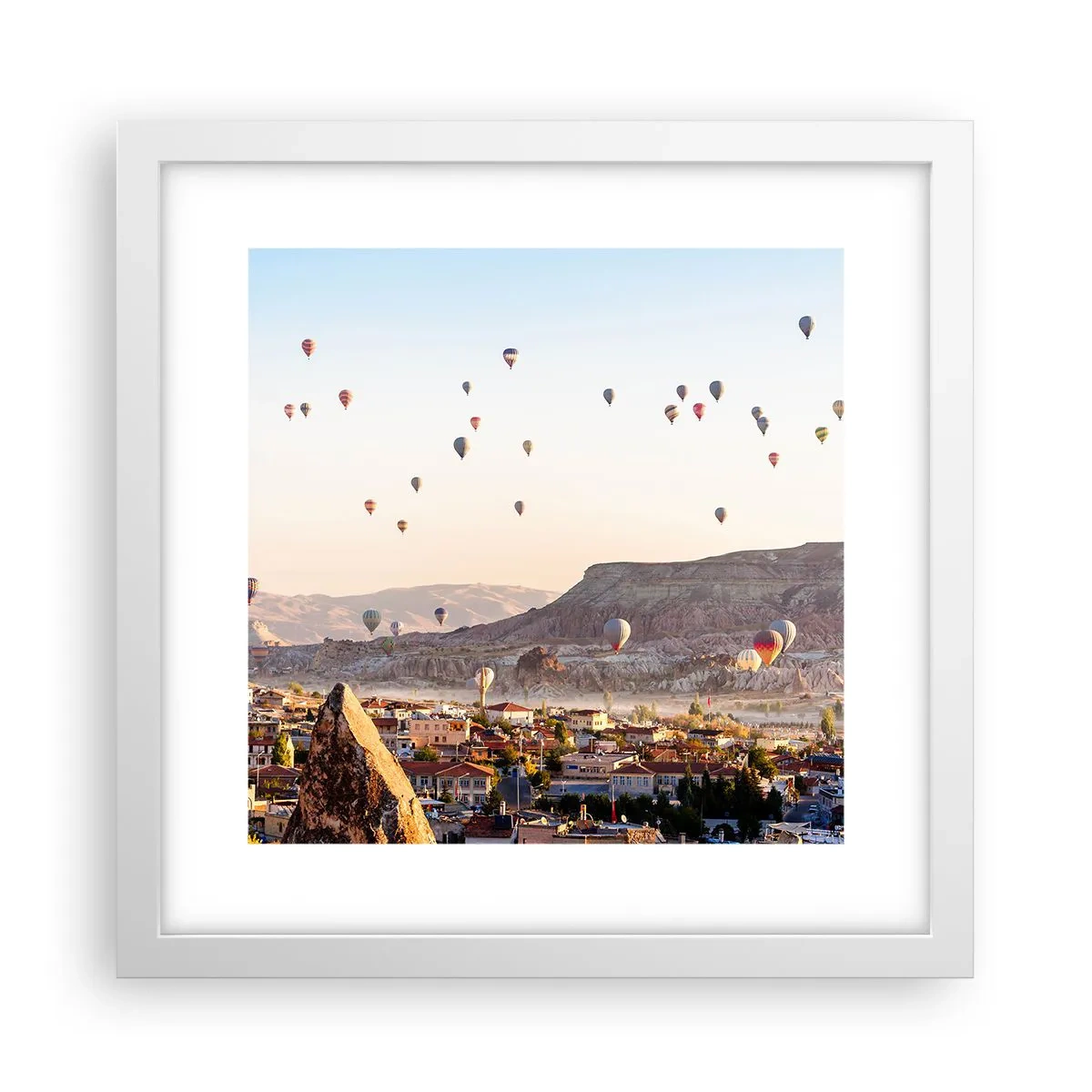 Poster in einem weißen Rahmen - Wie Schiffe am Himmel - 30x30 cm