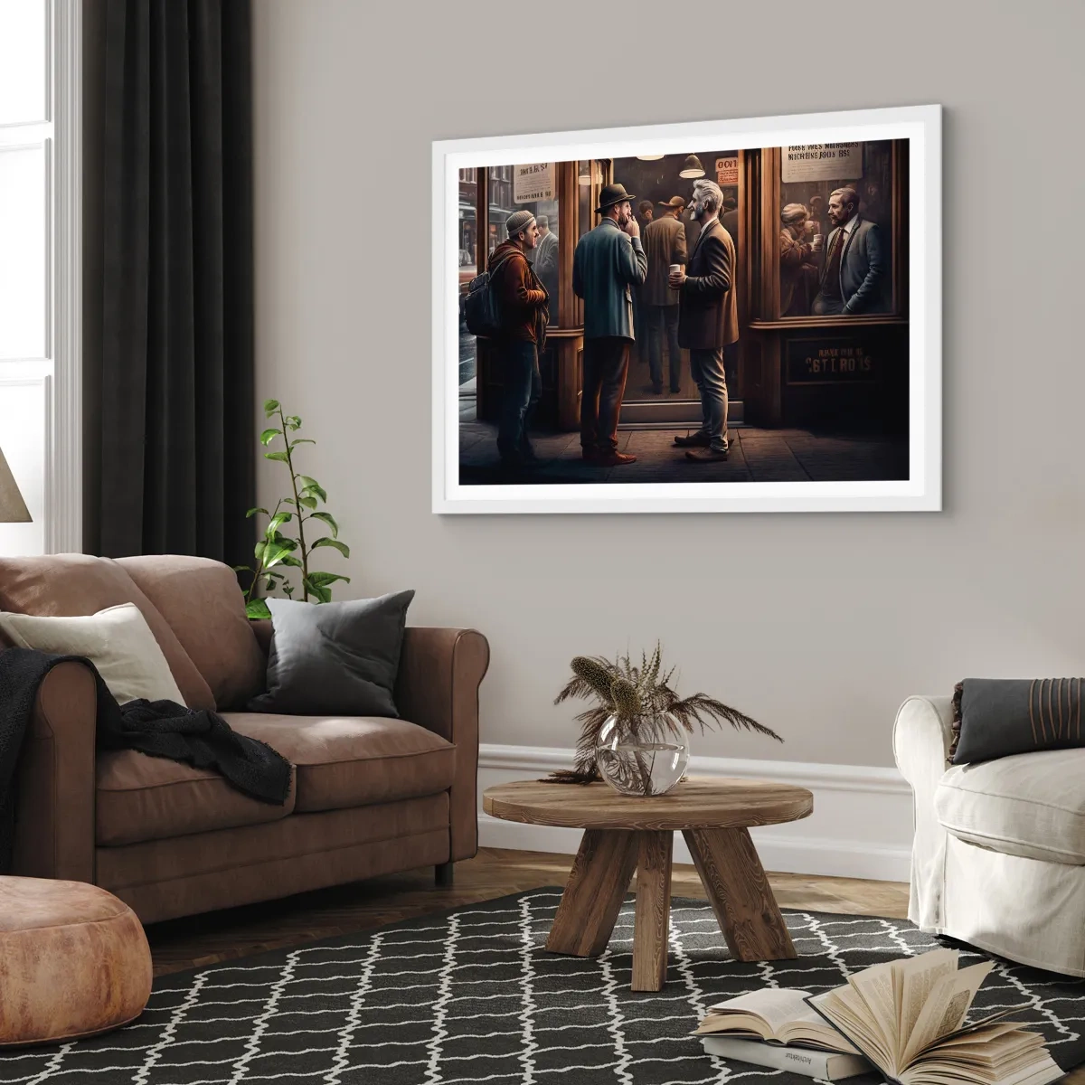 Poster in einem weißen Rahmen - Gute Zeit des Tages - 40x30 cm