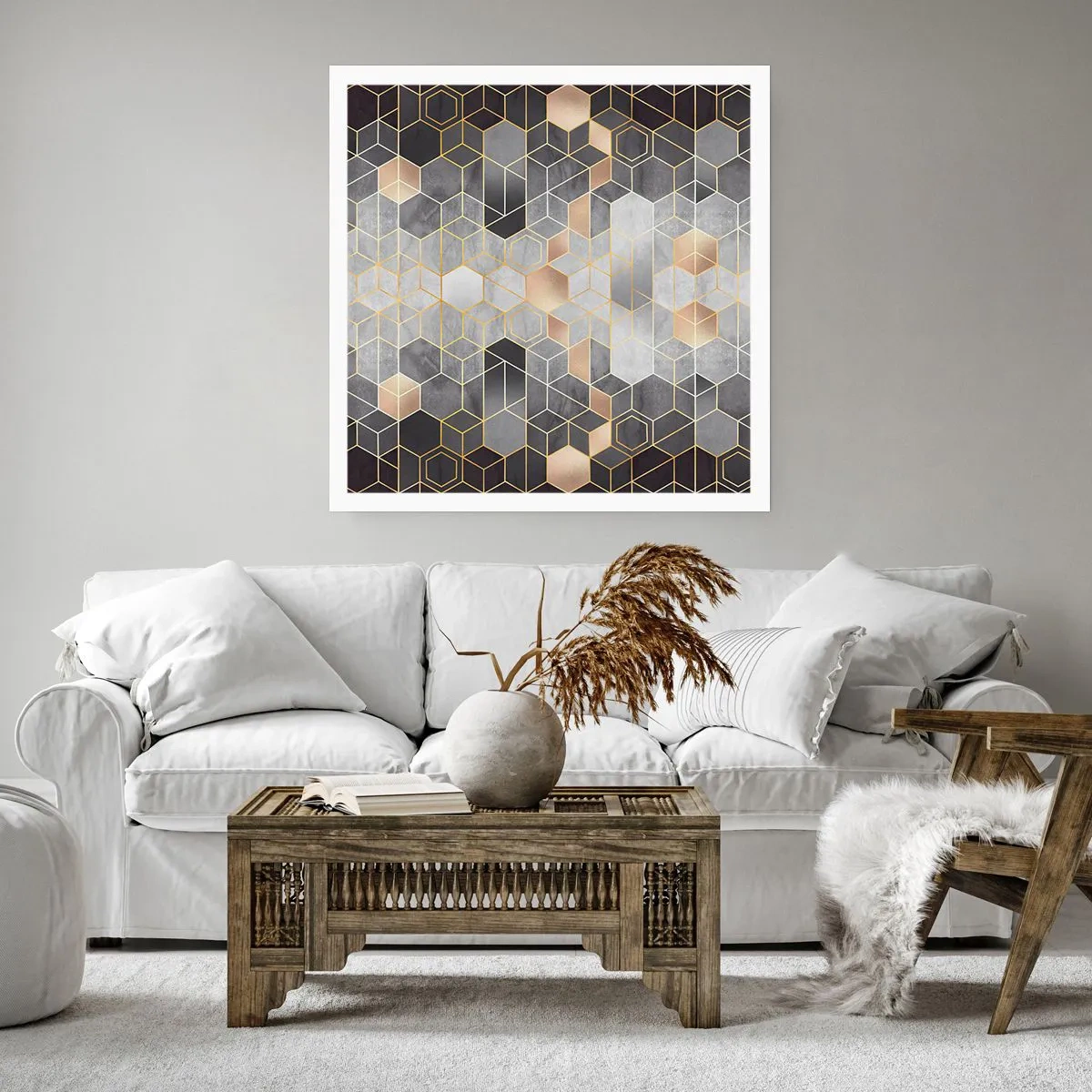 Poster - Diamant-Komposition - 60x60 cm
