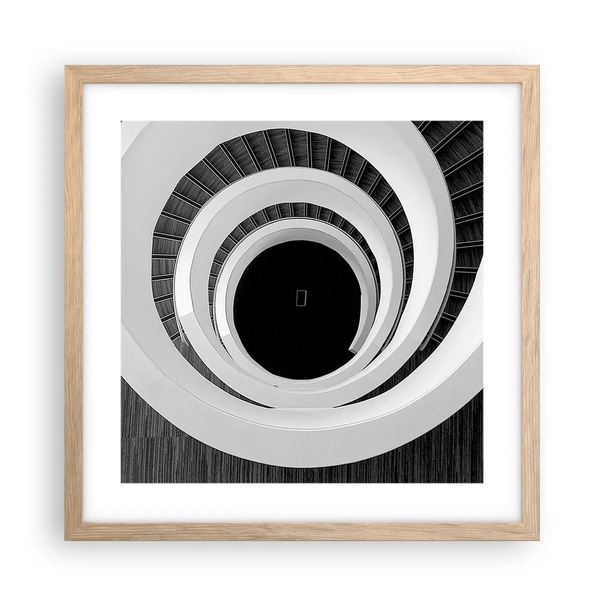 Poster in einem Rahmen aus heller Eiche - Zum Kern der Sache - 40x40 cm