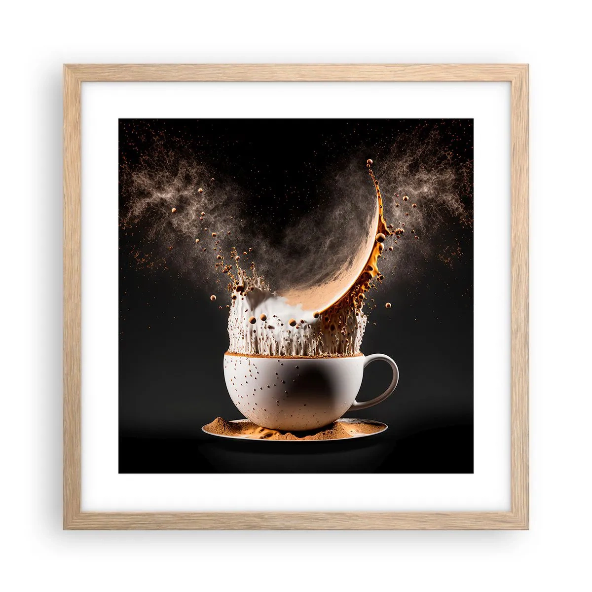 Poster in einem Rahmen aus heller Eiche - Geschmacksexplosion - 40x40 cm