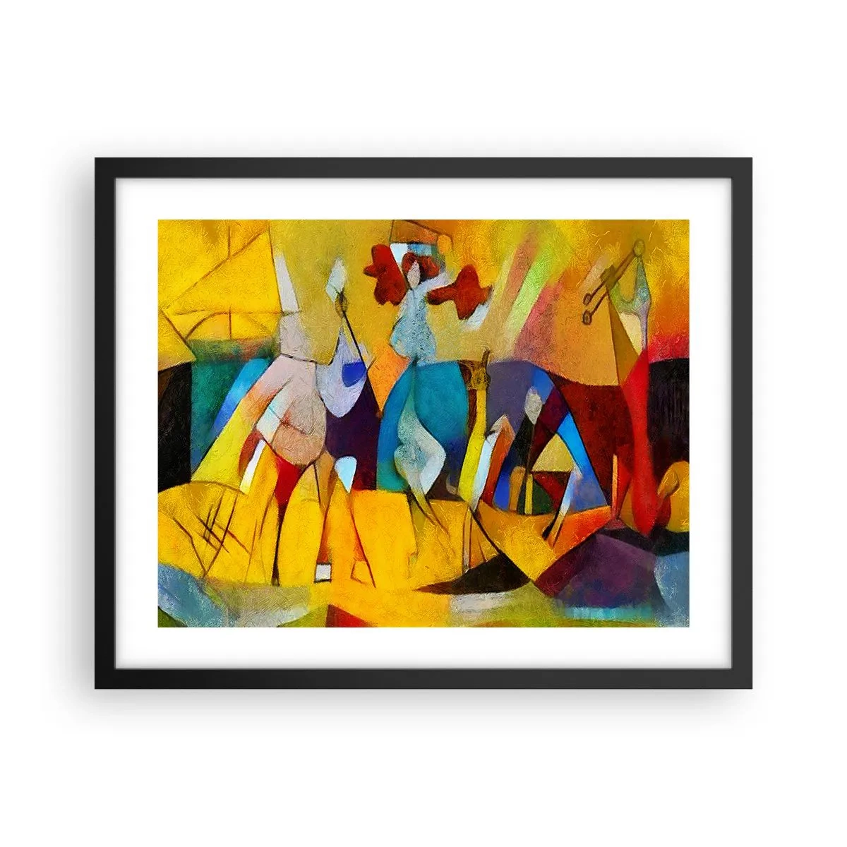 Poster in einem schwarzem Rahmen - Sonne - Leben - Freude - 50x40 cm