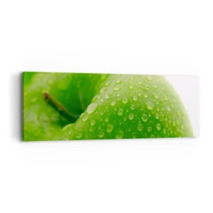 Bild auf Leinwand - Leinwandbild - Grüne kühle Frische - 90x30 cm