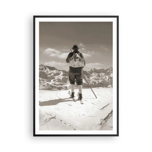 Poster in einem schwarzem Rahmen - Und die Berge bleiben unverändert - 70x100 cm