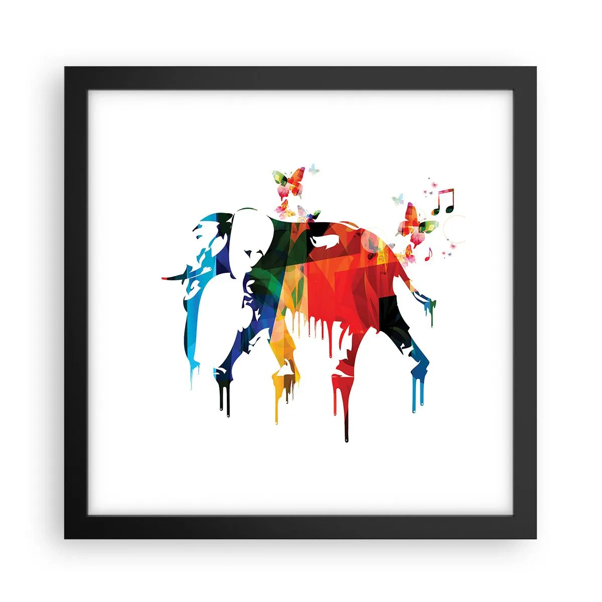 Poster in einem schwarzem Rahmen - Jeder kann tanzen - 30x30 cm