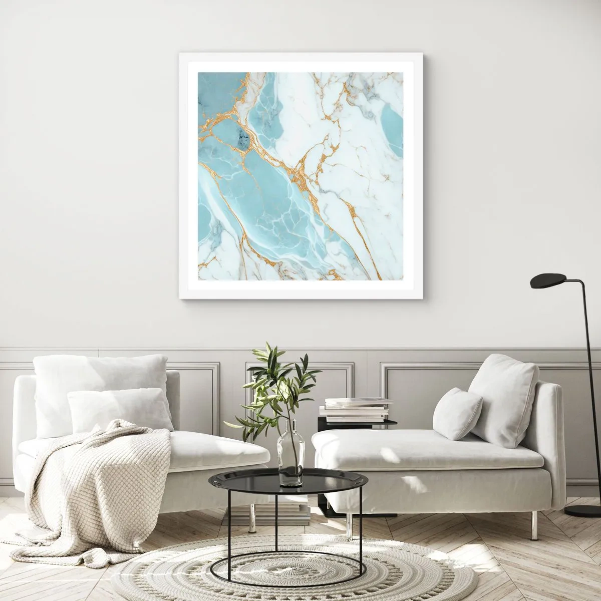 Poster in einem weißen Rahmen - Reichtum des Steins - 30x30 cm