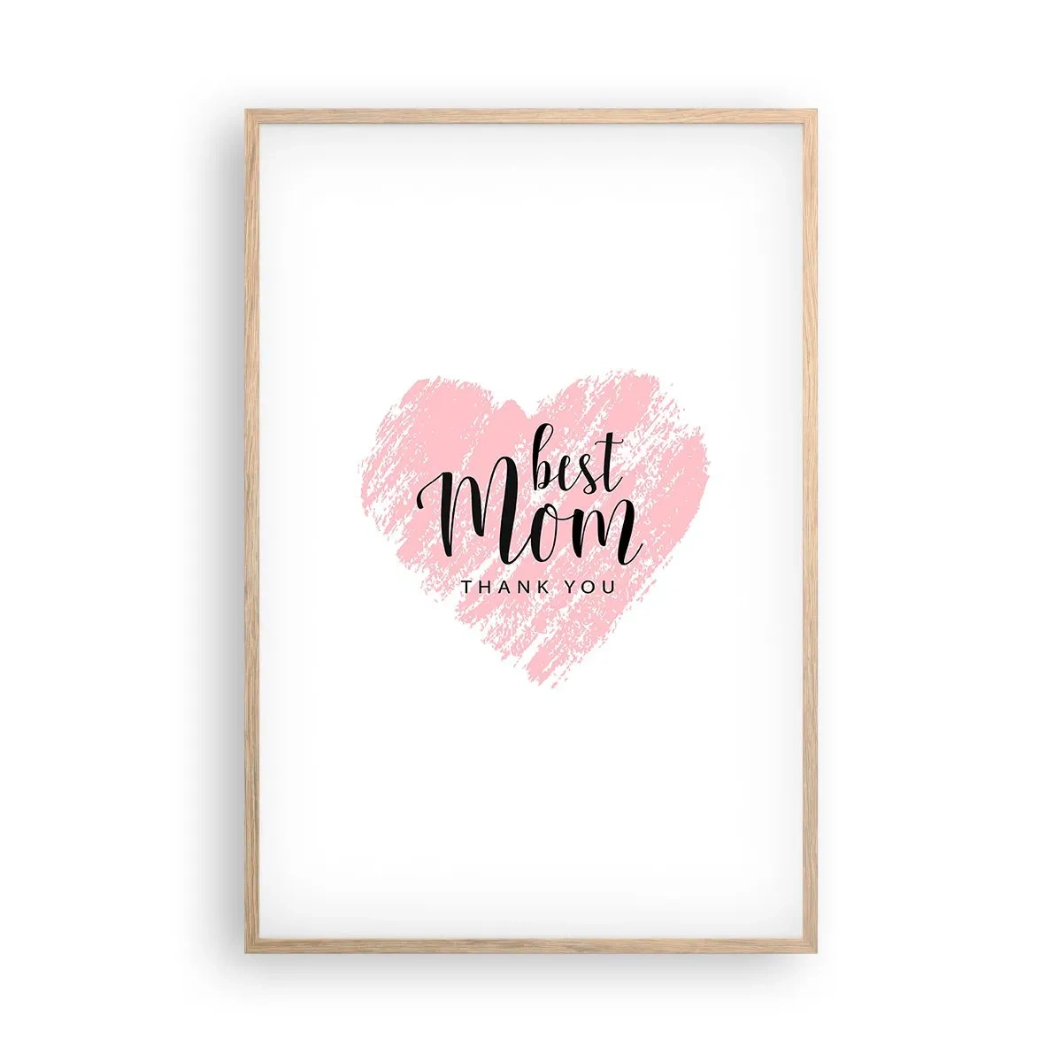 Poster in einem Rahmen aus heller Eiche - Immer der richtige Moment - 61x91 cm