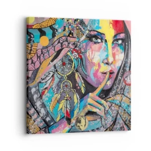 Bild auf Leinwand - Leinwandbild - Sei still, bis du verstehst - 30x30 cm