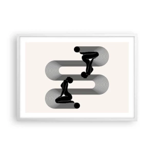 Poster in einem weißen Rahmen - Sinnliche Symmetrie - 70x50 cm