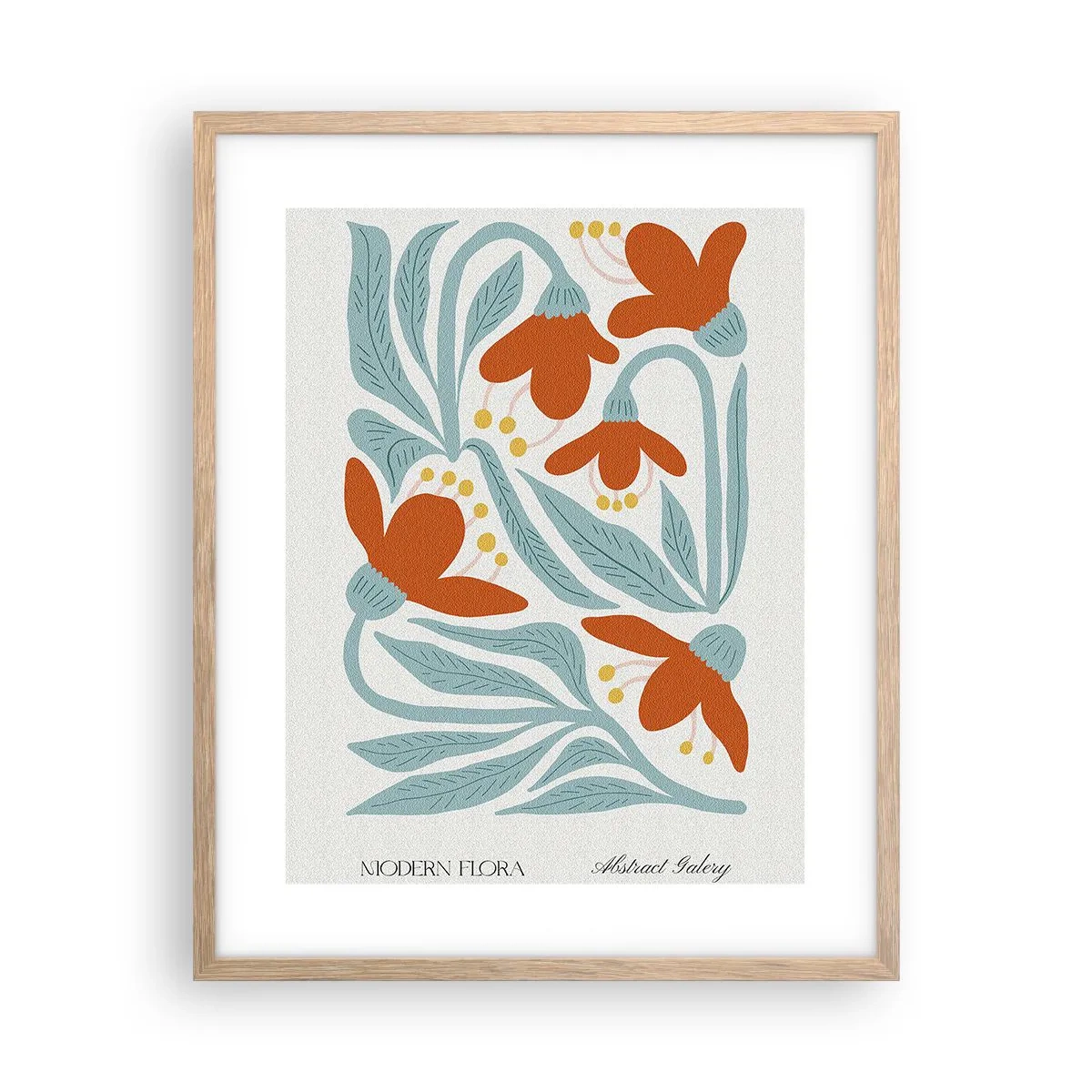 Poster in einem Rahmen aus heller Eiche - Zur Erde, zur Sonne - 40x50 cm