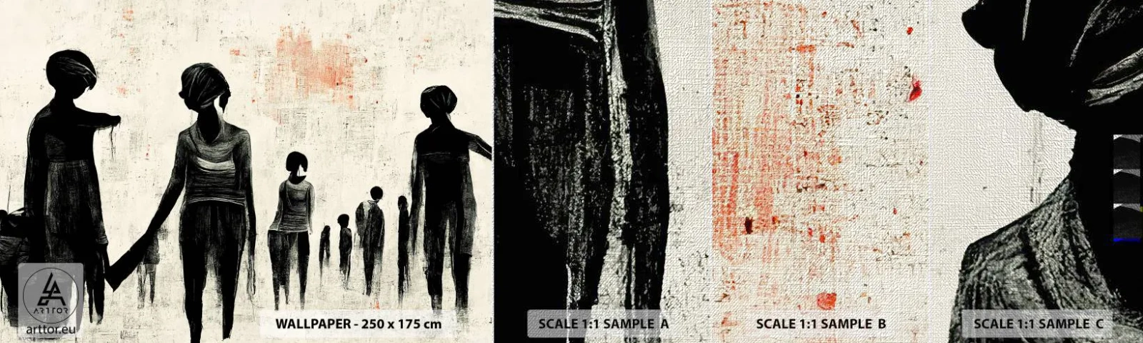 Fototapeten Muster Premium Canvas - Gegen die Einsamkeit - Frauen, Arbeiten, Stück - 100x30 cm