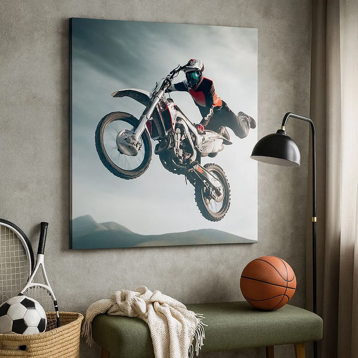 Bild auf Leinwand - Leinwandbild - Kein Spaß ohne Risiko - 30x30 cm