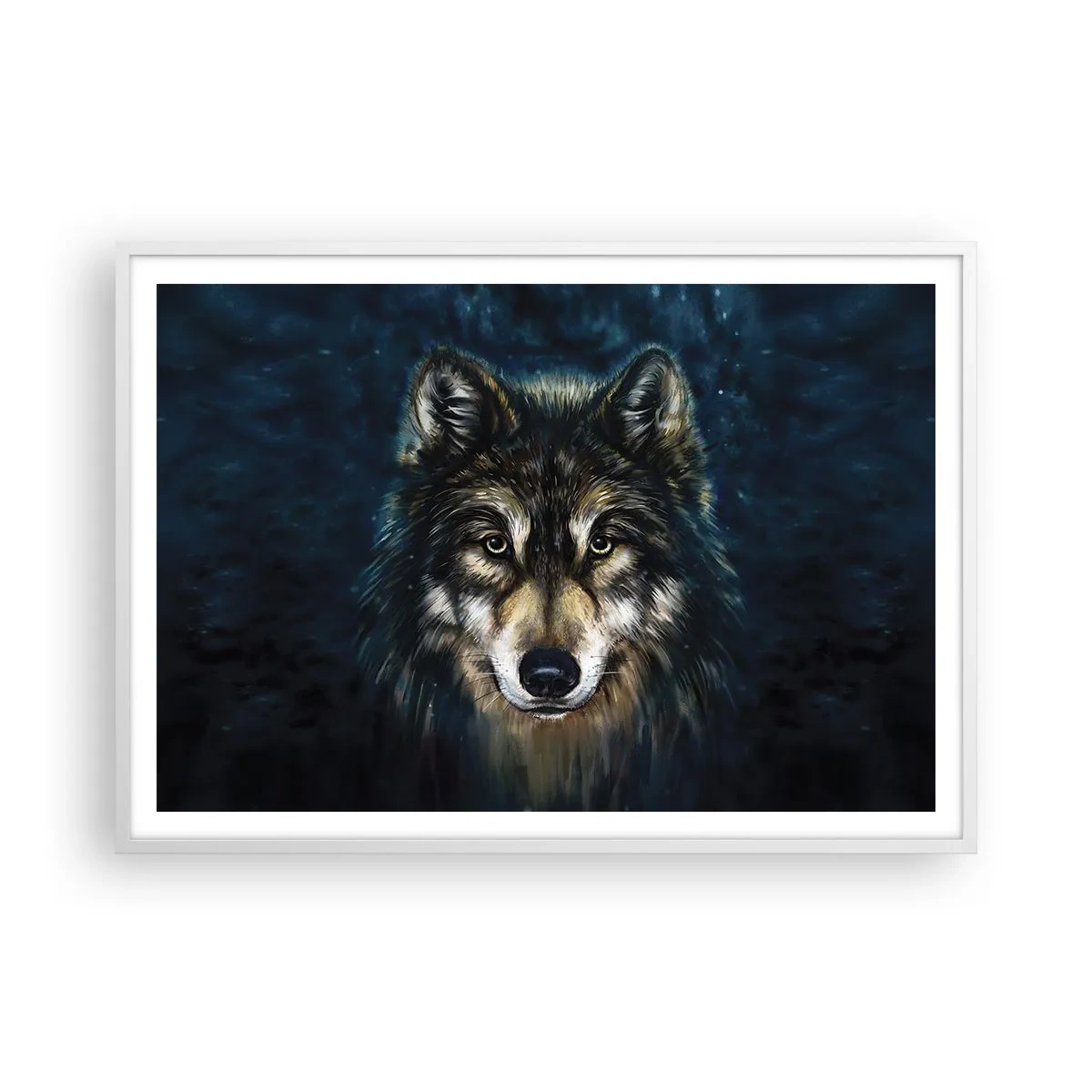 Poster in einem weißen Rahmen - Alpha? Und Omega - 100x70 cm