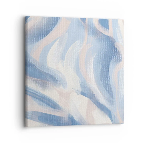 Bild auf Leinwand - Leinwandbild - Blaue Wellen - 30x30 cm