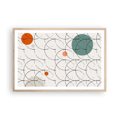 Poster in einem Rahmen aus heller Eiche - Im Pop-Art-Geist - 91x61 cm