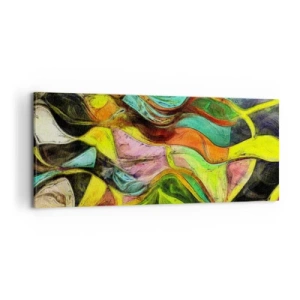 Bild auf Leinwand - Leinwandbild - Bewegung ist Leben - 100x40 cm