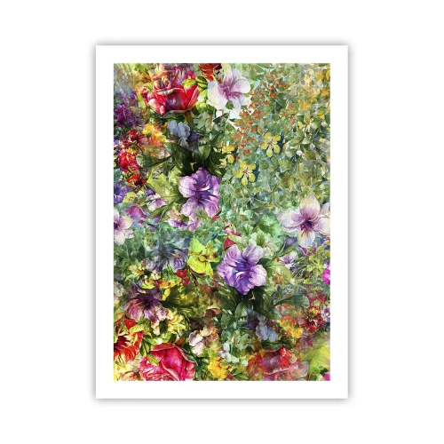 Poster - Buntes Blumenarrangement - 50x70cm - In Blumen für das Verderben - Moderne Wanddekoration für Wohnzimmer und Schlafzimmer ARTTOR