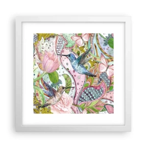 Poster in einem weißen Rahmen - Verstrickt in Weinreben - 30x30 cm