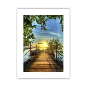 Poster - Westen auf dem Wasser - 30x40 cm