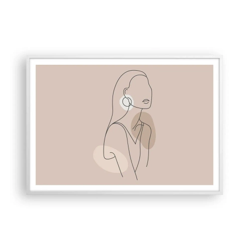 Poster in einem weißen Rahmen - Mädchenhafte Ikone - 100x70 cm