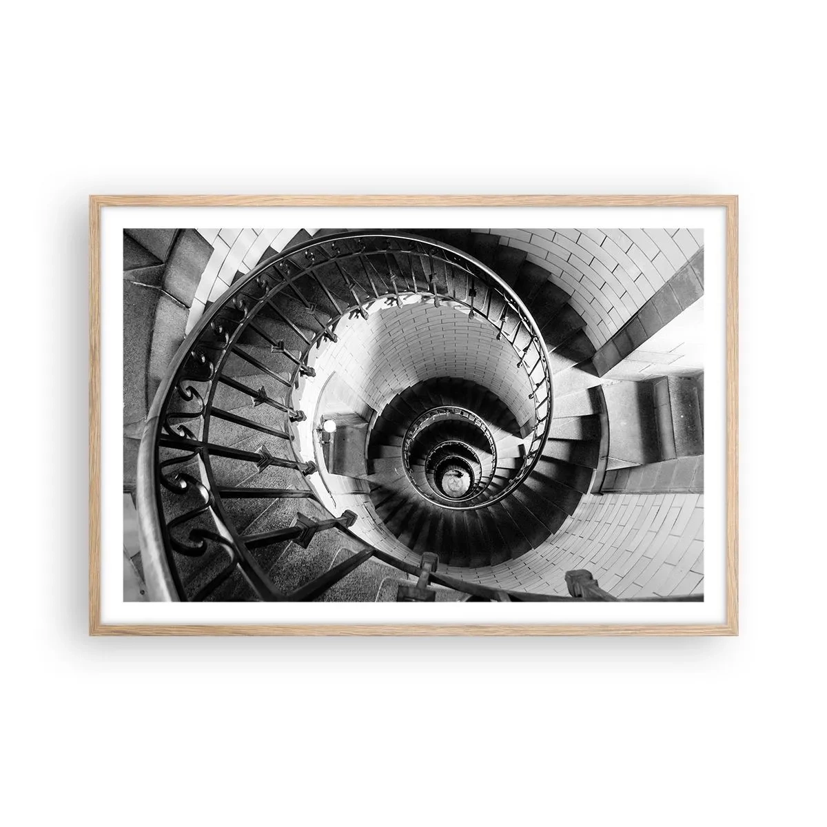 Poster in einem Rahmen aus heller Eiche - Höher und höher - 91x61 cm