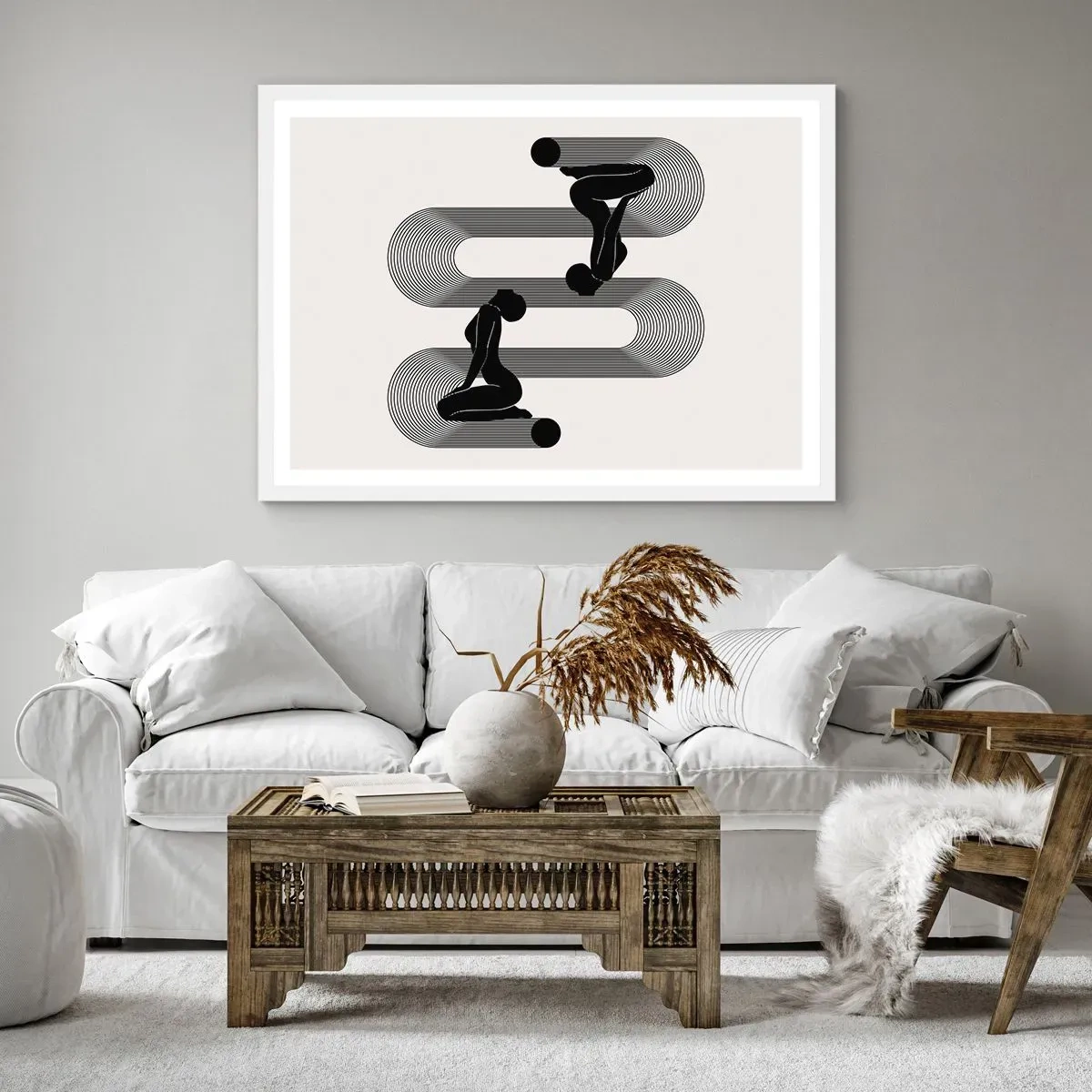 Poster in einem weißen Rahmen - Sinnliche Symmetrie - 70x50 cm