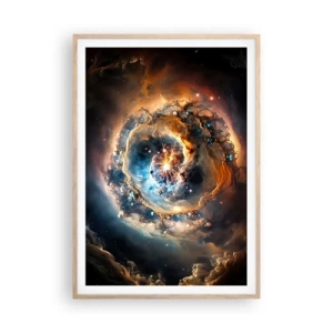 Poster in einem Rahmen aus heller Eiche - Anfang - 70x100 cm