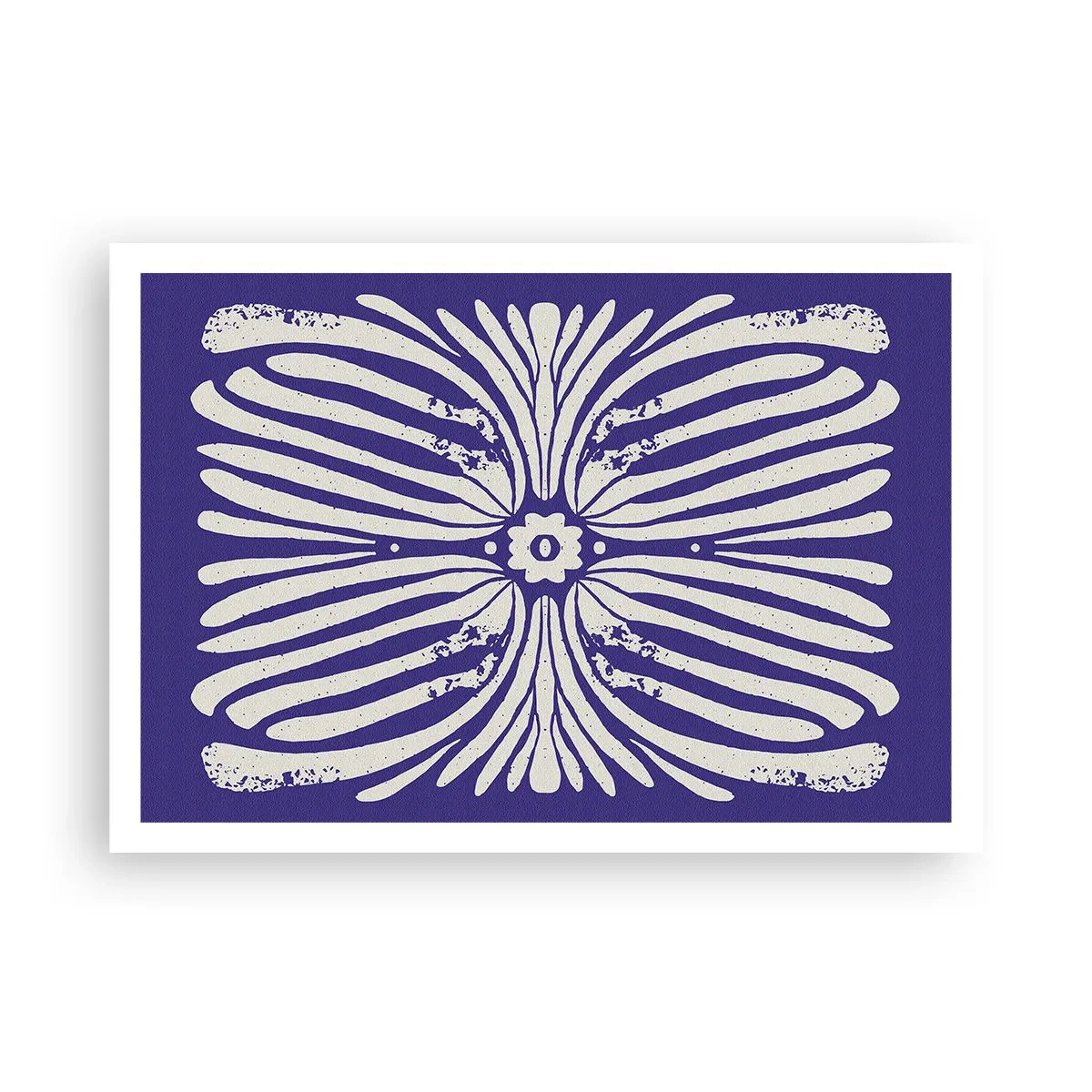 Poster - Ethno-Muster in Lila- und Weißtönen - 100x70cm - Ethnische Inspirationen - Moderne Wanddekoration für Wohnzimmer und Schlafzimmer ARTTOR