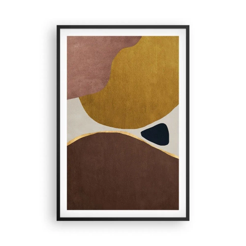 Poster in einem schwarzem Rahmen - Abstraktion – ein Ort im Raum - 61x91 cm