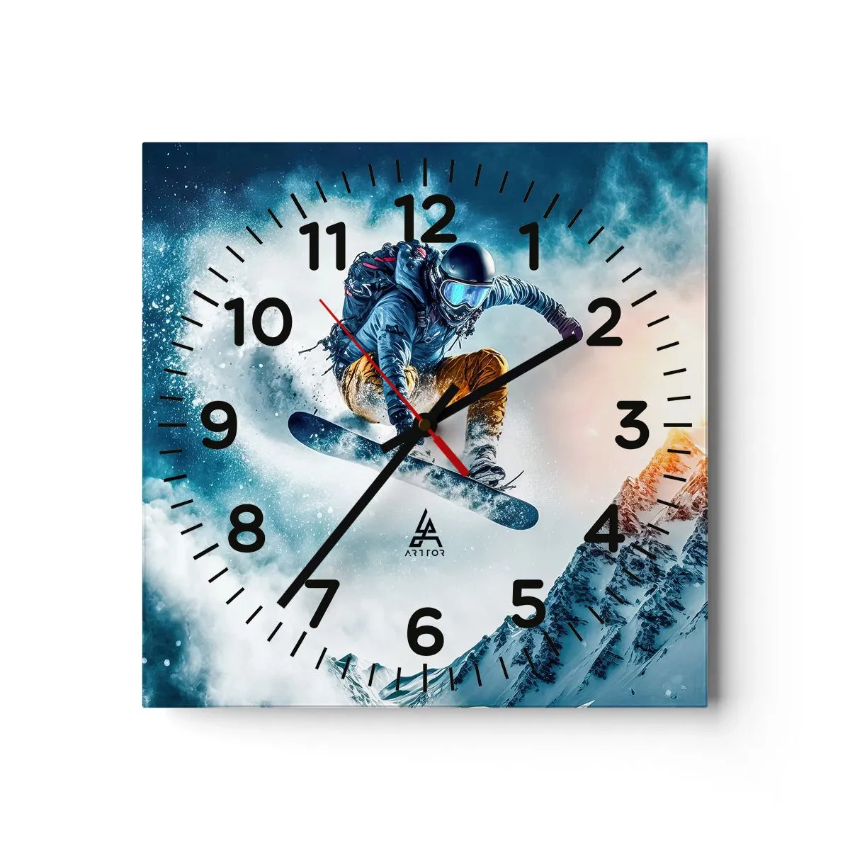 Wanduhr - Glasuhr - Extreme Emotionen - 40x40 cm