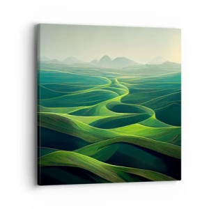 Bild auf Leinwand - Leinwandbild - In den grünen Tälern - 40x40 cm