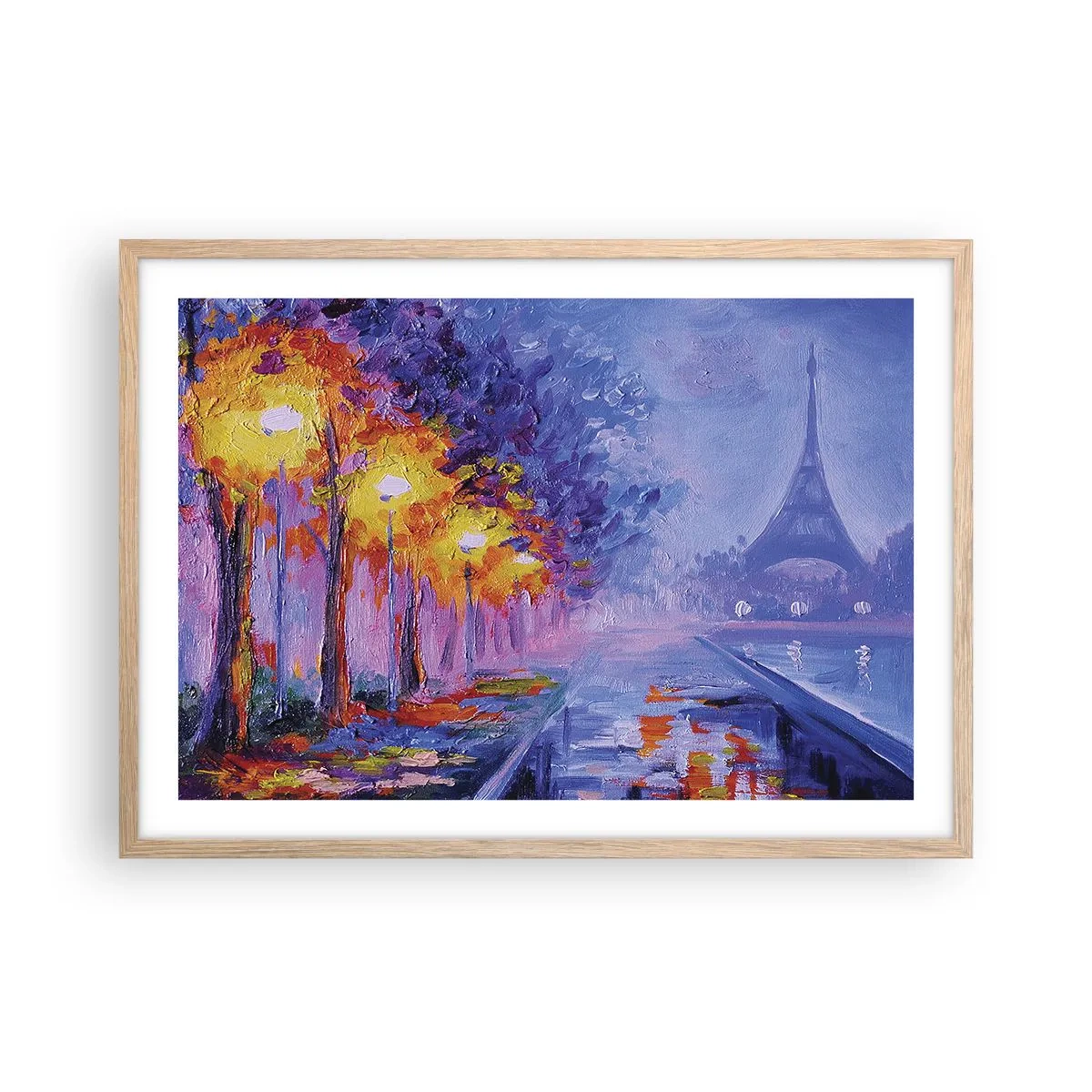 Poster in einem Rahmen aus heller Eiche - Ein Traumspaziergang - 70x50 cm