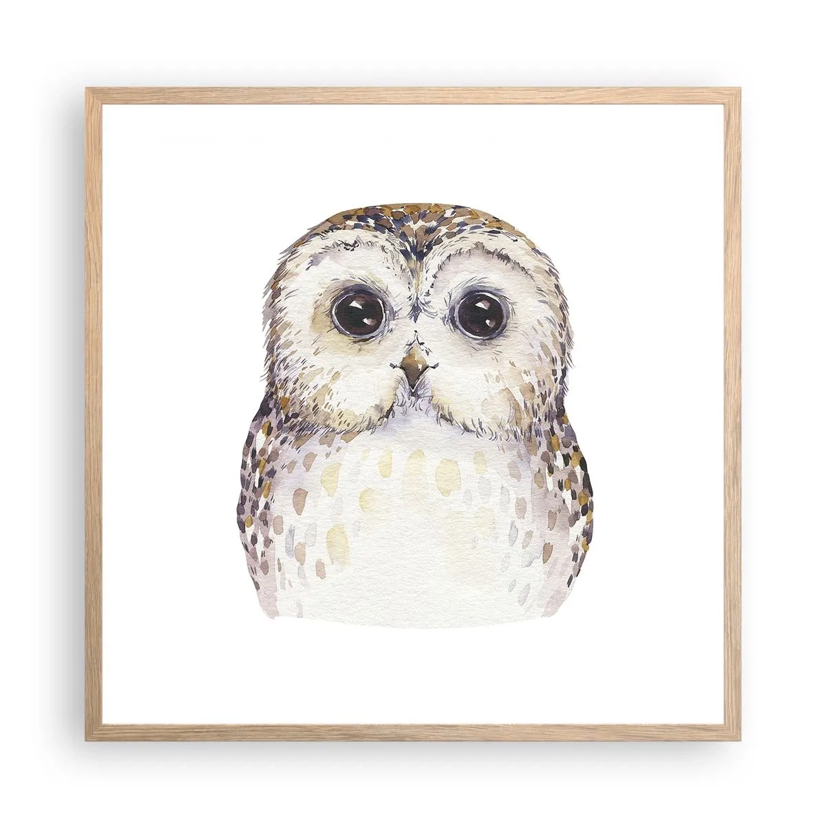 Poster in einem Rahmen aus heller Eiche - Schau mir in die Augen - 60x60 cm