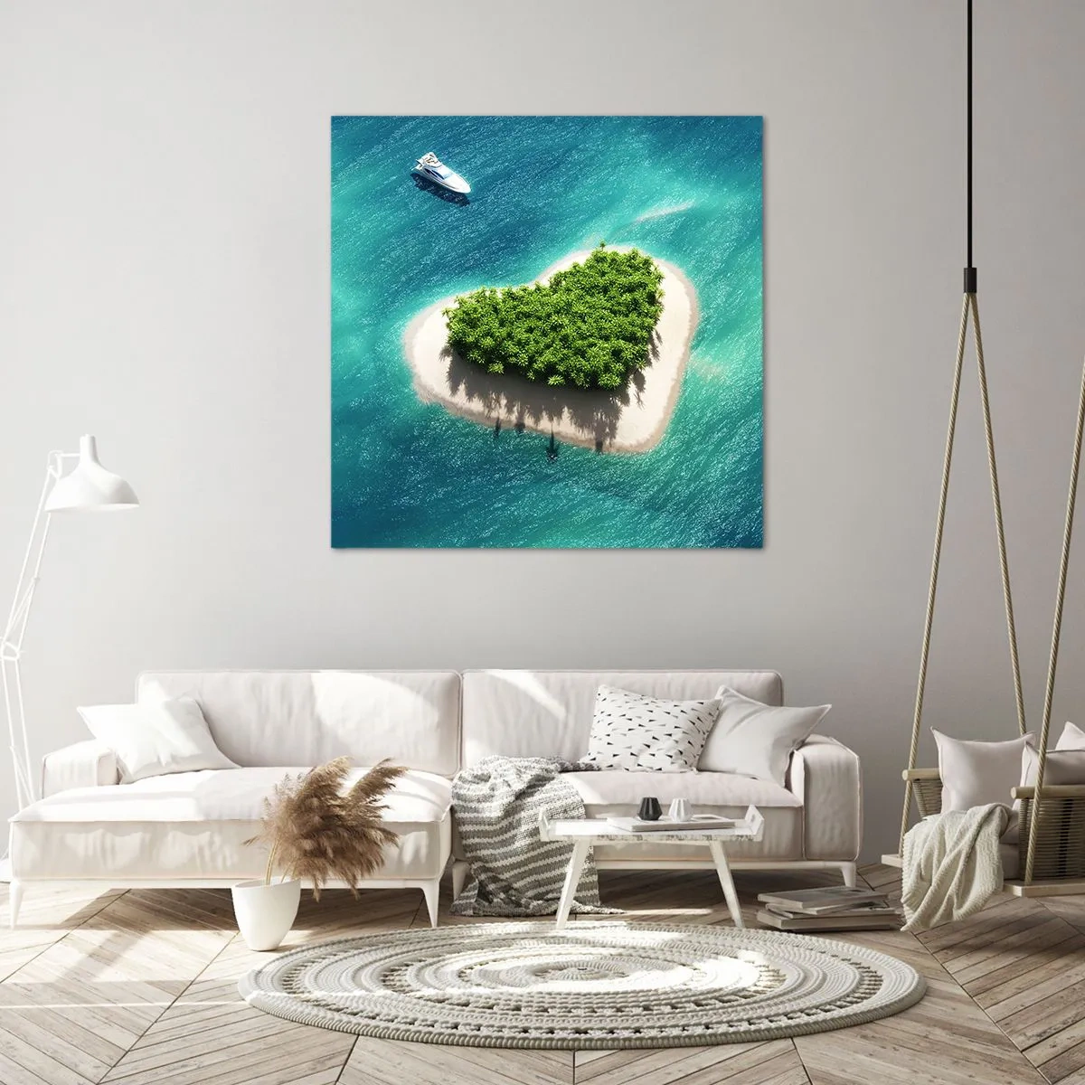 Bild auf Leinwand - Leinwandbild - ich liebe Sommer - 40x40 cm