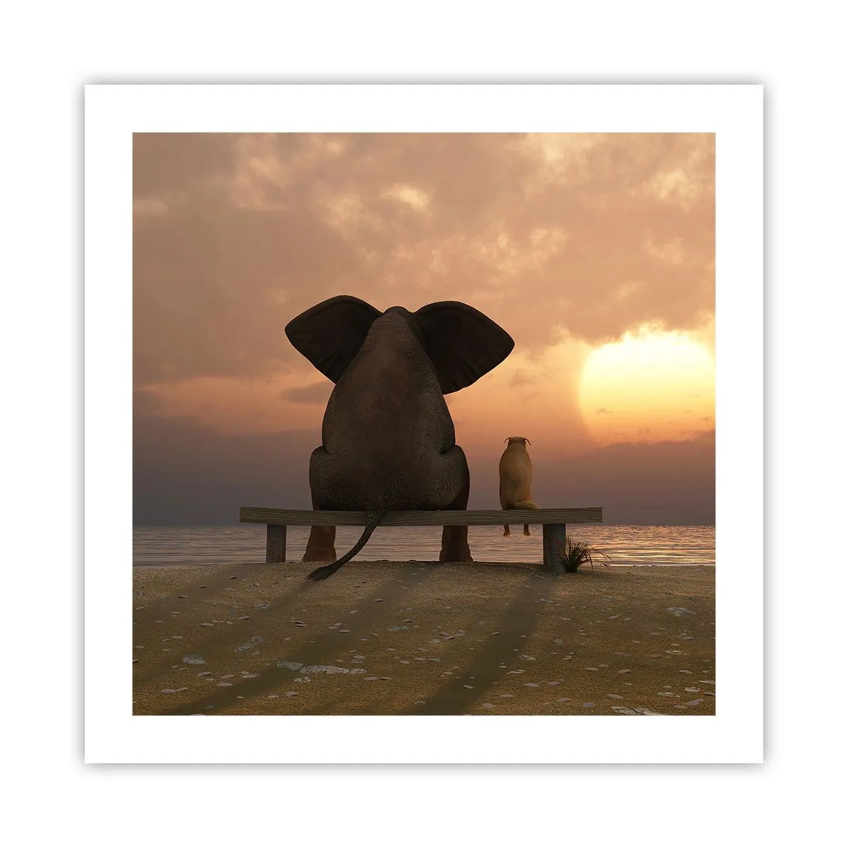 Poster - Es tut gut zusammen zu schweigen - 50x50 cm