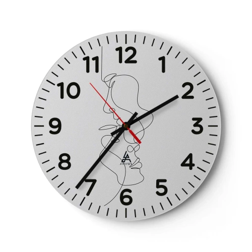 Wanduhr - Glasuhr - Die Hitze bitterer Begierden - 30x30 cm