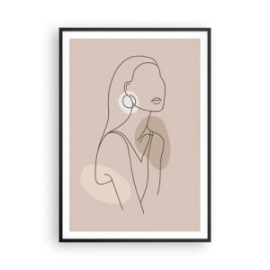 Poster in einem schwarzem Rahmen - Mädchenhafte Ikone - 70x100 cm