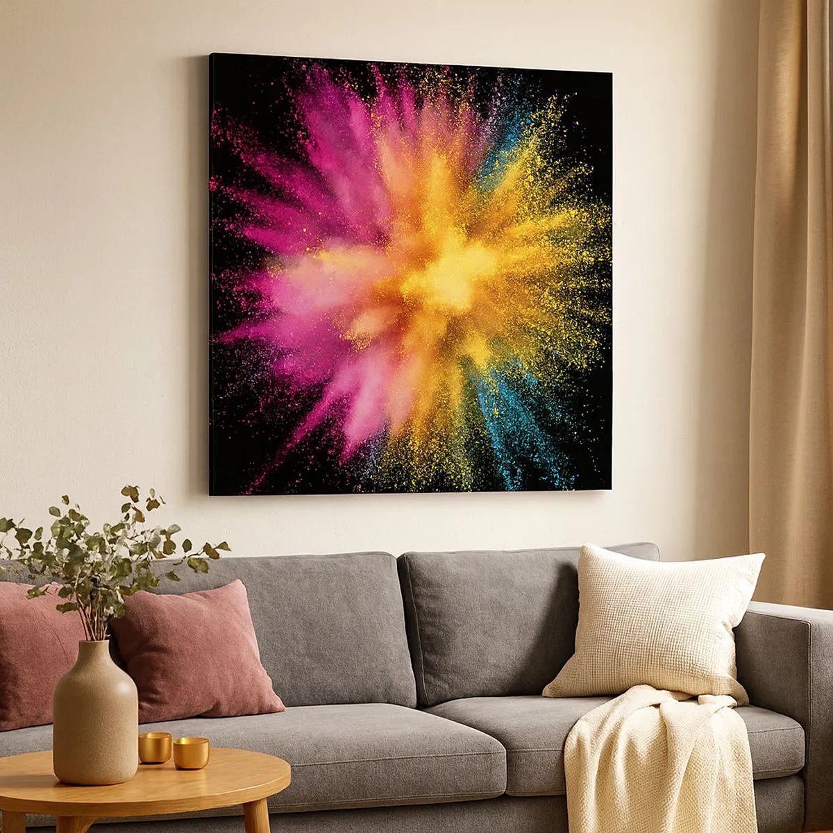 Bild auf Leinwand - Leinwandbild - Die Geburt der Farben - 30x30 cm