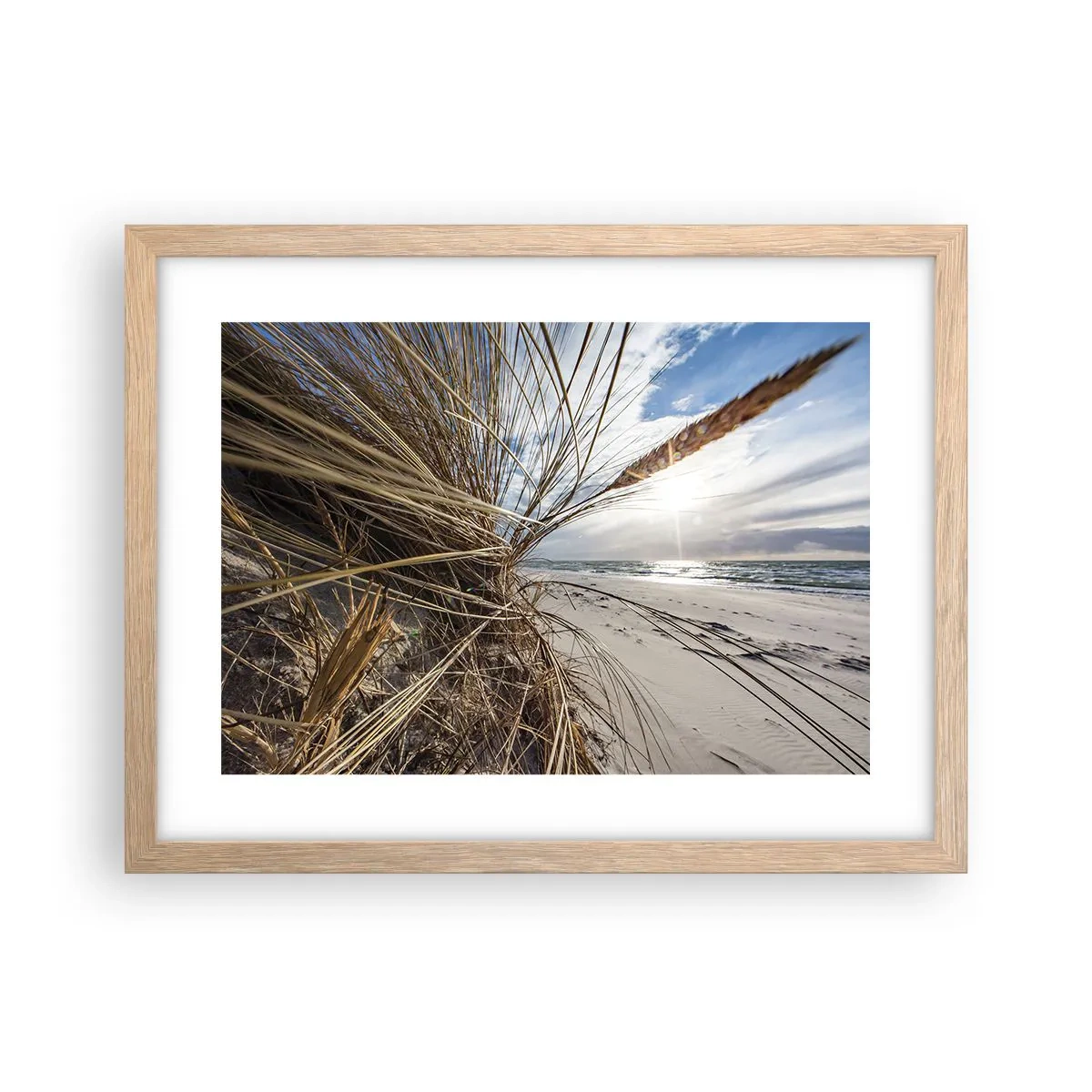 Poster in einem Rahmen aus heller Eiche - Ein Treffen der Elemente der Natur - 40x30 cm