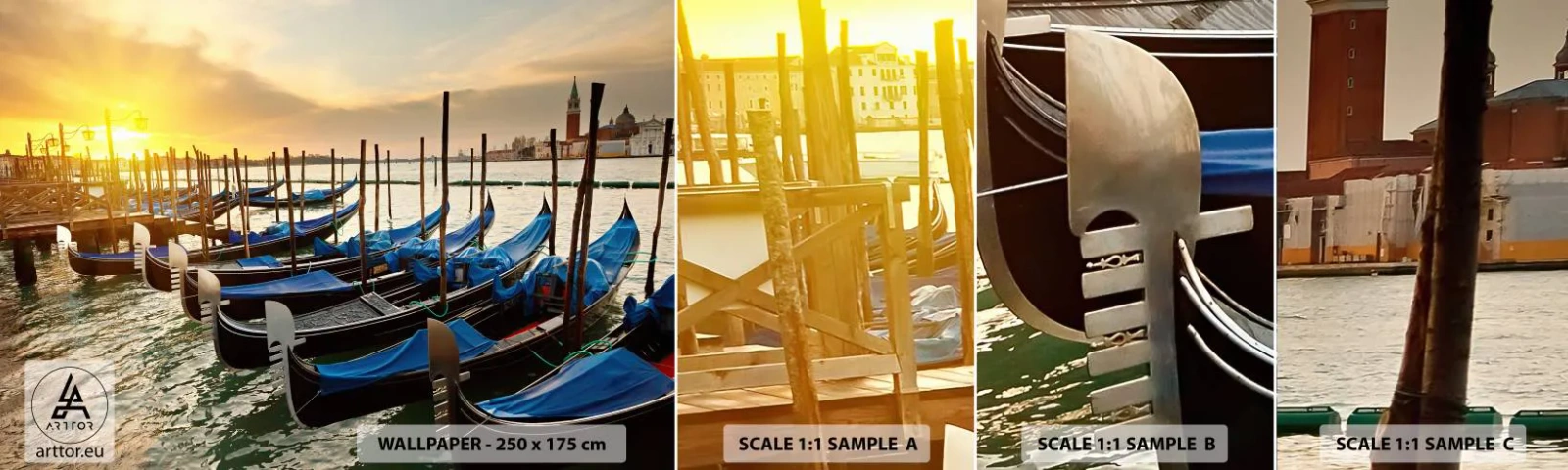 Fototapeten Muster Selbstklebend Deluxe Sticker - Bevor das Summen kommt - Venedig, Stadt, Die Architektur - 100x30 cm