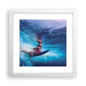 Poster in einem weißen Rahmen - Tiefe der Freude - 30x30 cm