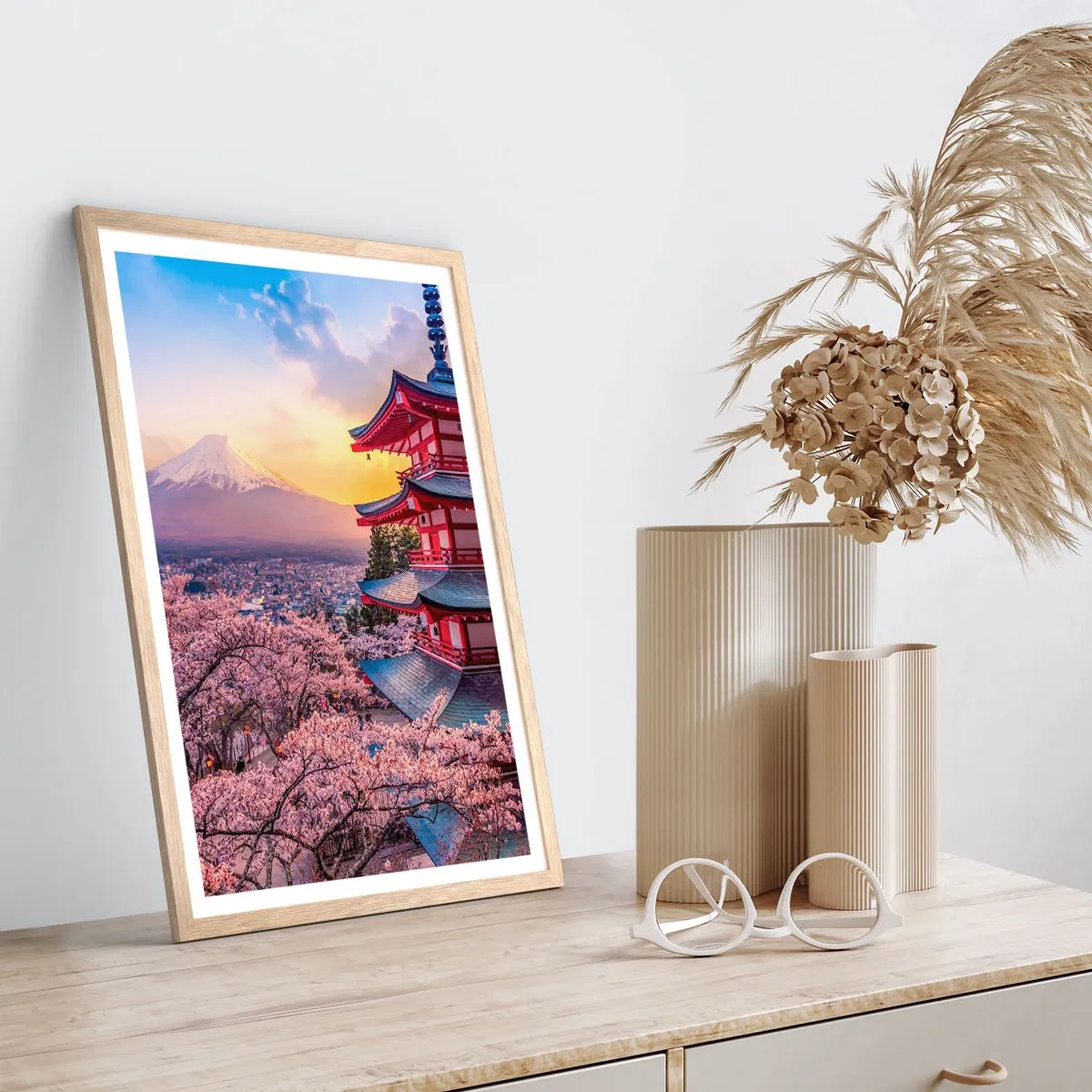 Poster in einem Rahmen aus heller Eiche - Die Essenz des japanischen Geistes - 50x70 cm