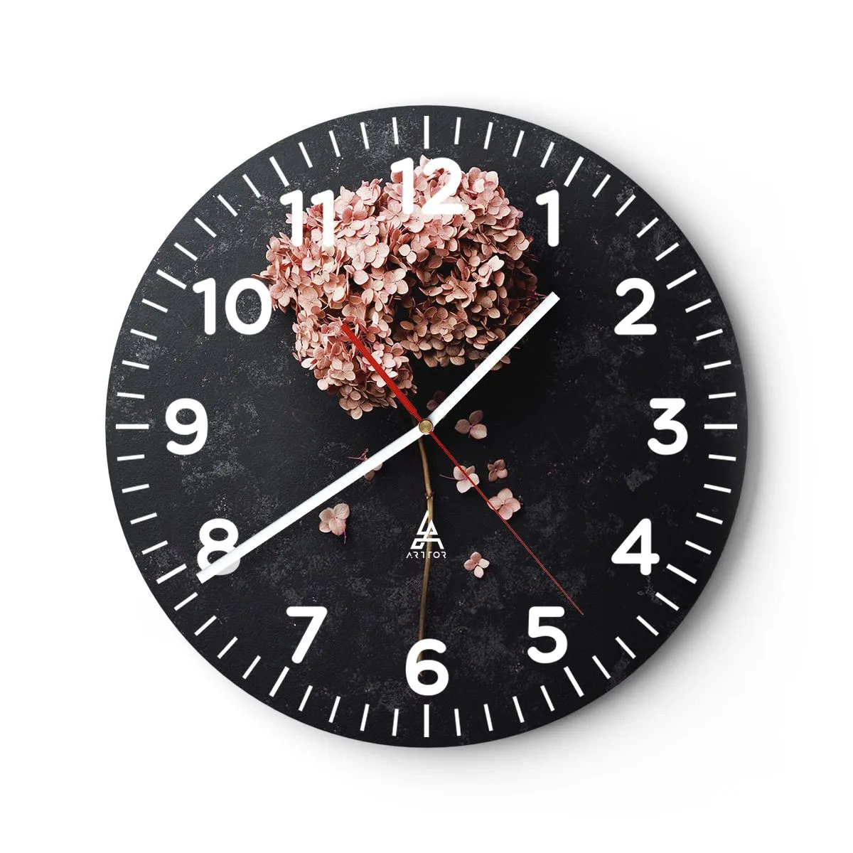 Wanduhr - Glasuhr - Wirklich romantisches Zeichen - 40x40 cm