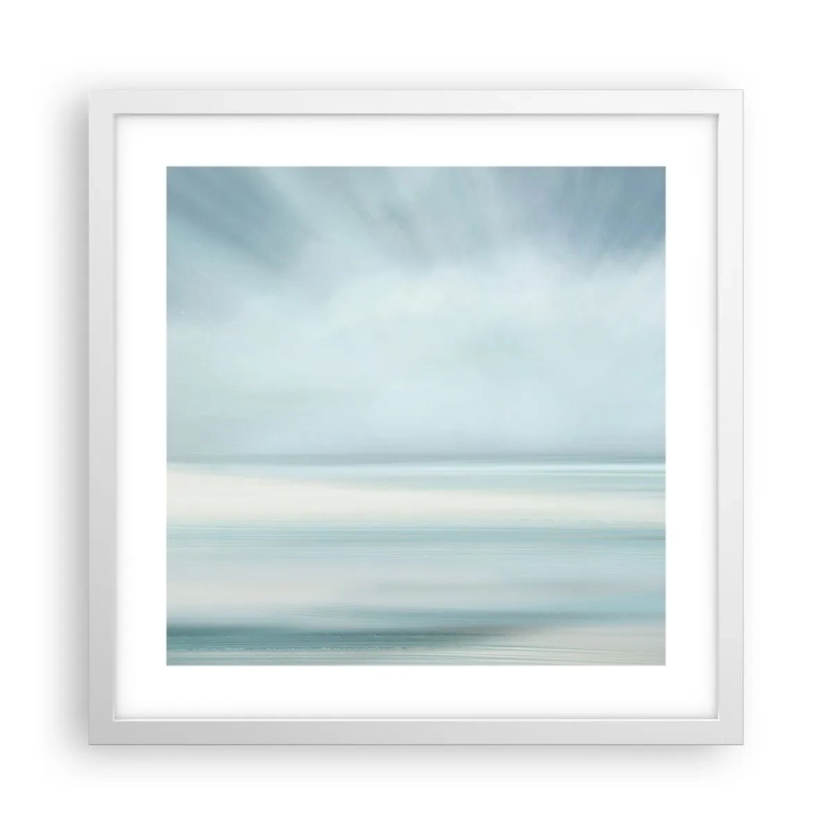 Poster in einem weißen Rahmen - Frieden bis zum Horizont - 40x40 cm