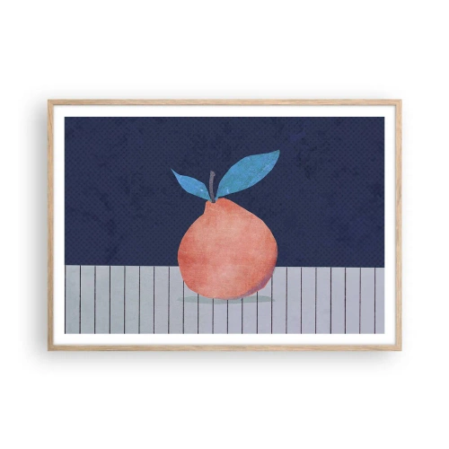 Poster in einem Rahmen aus heller Eiche - Konvexität und Ebene - 100x70 cm