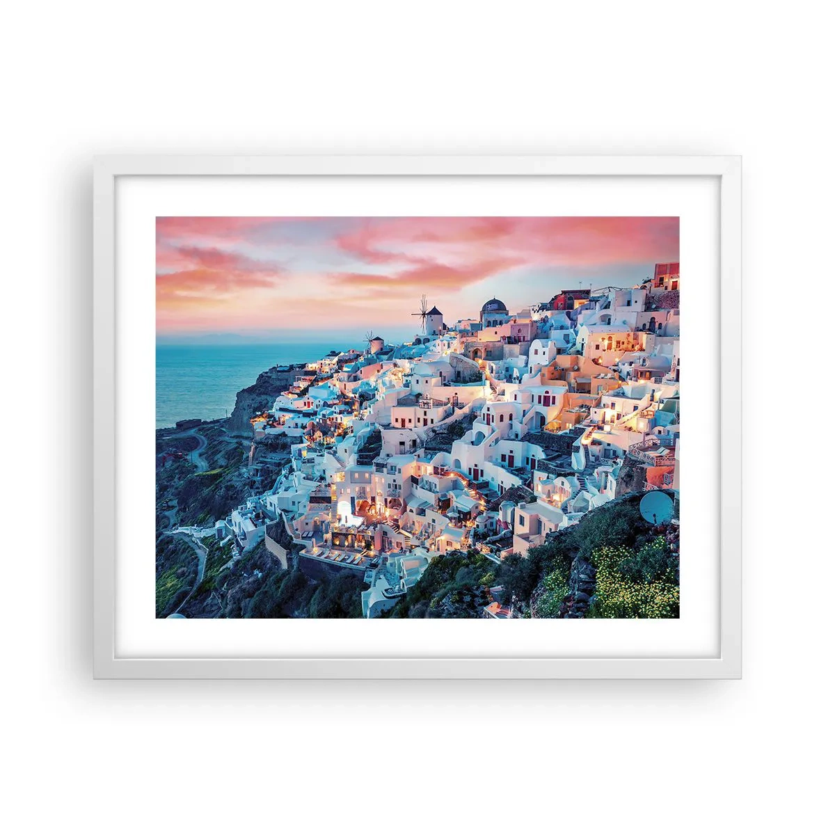 Poster in einem weißen Rahmen - Dein toller griechischer Urlaub - 50x40 cm