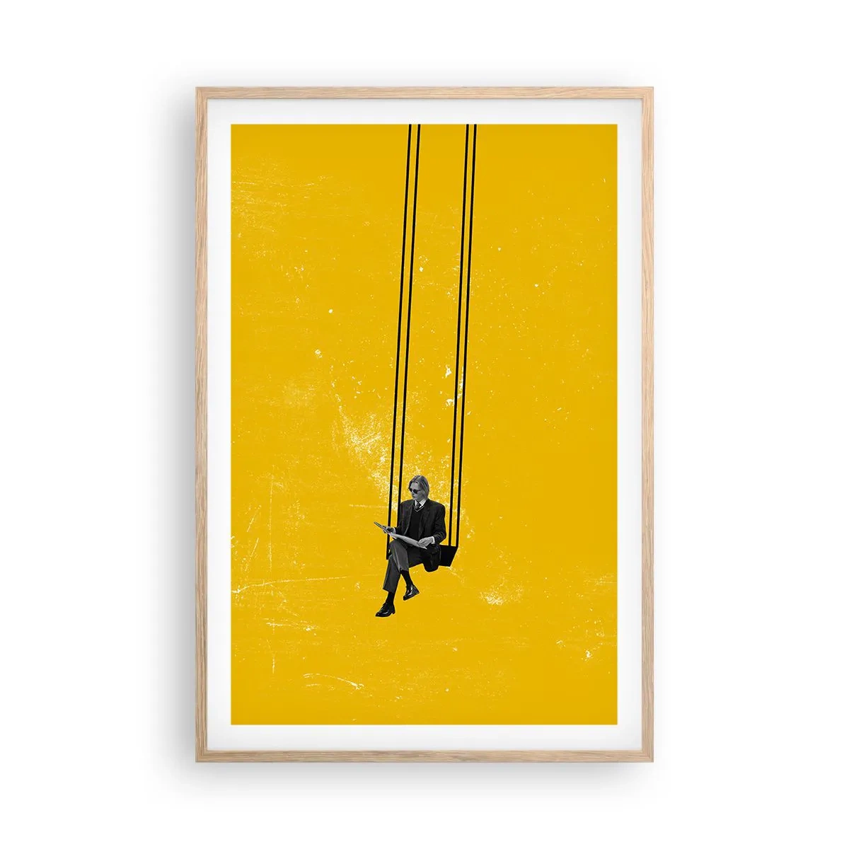 Poster in einem Rahmen aus heller Eiche - Tag wie jeder andere - 61x91 cm