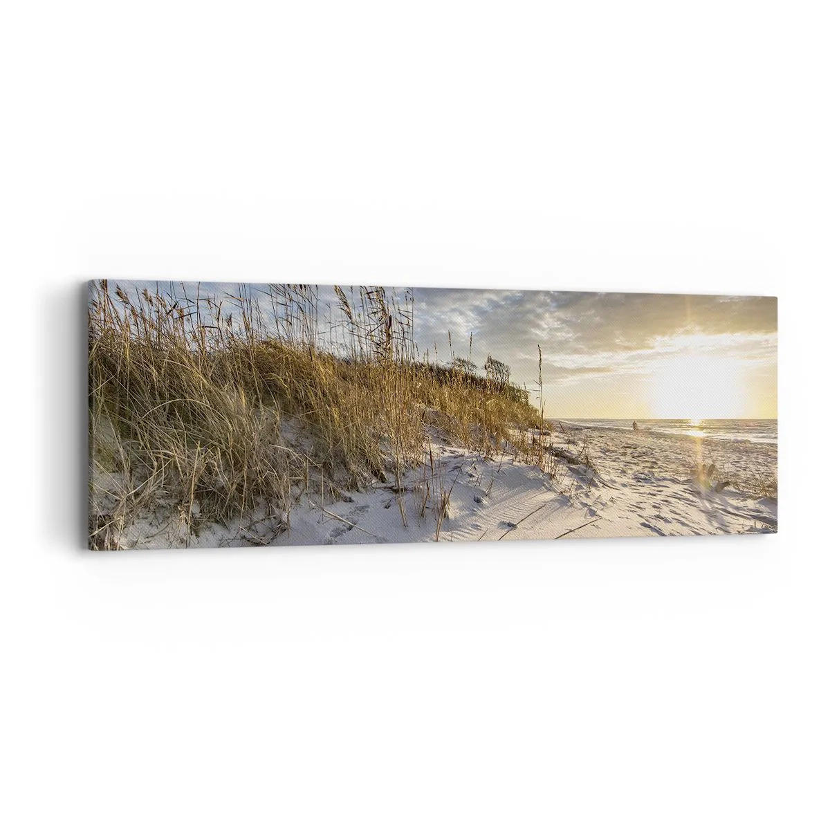Bild auf Leinwand - Leinwandbild - Einladung zu einem Spaziergang - 90x30 cm