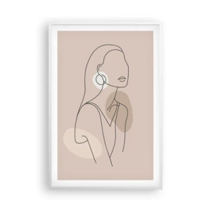 Poster in einem weißen Rahmen - Mädchenhafte Ikone - 61x91 cm